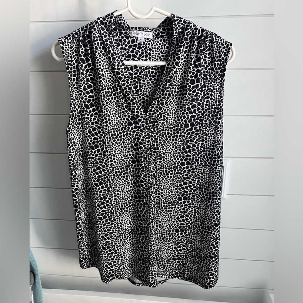 Animal Print Sleeveless Top- XL